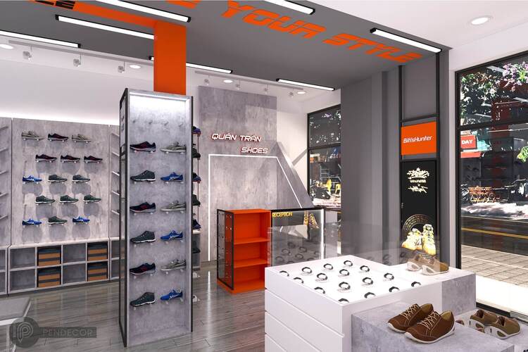 thiết kế shop giày thể thao Pendecor