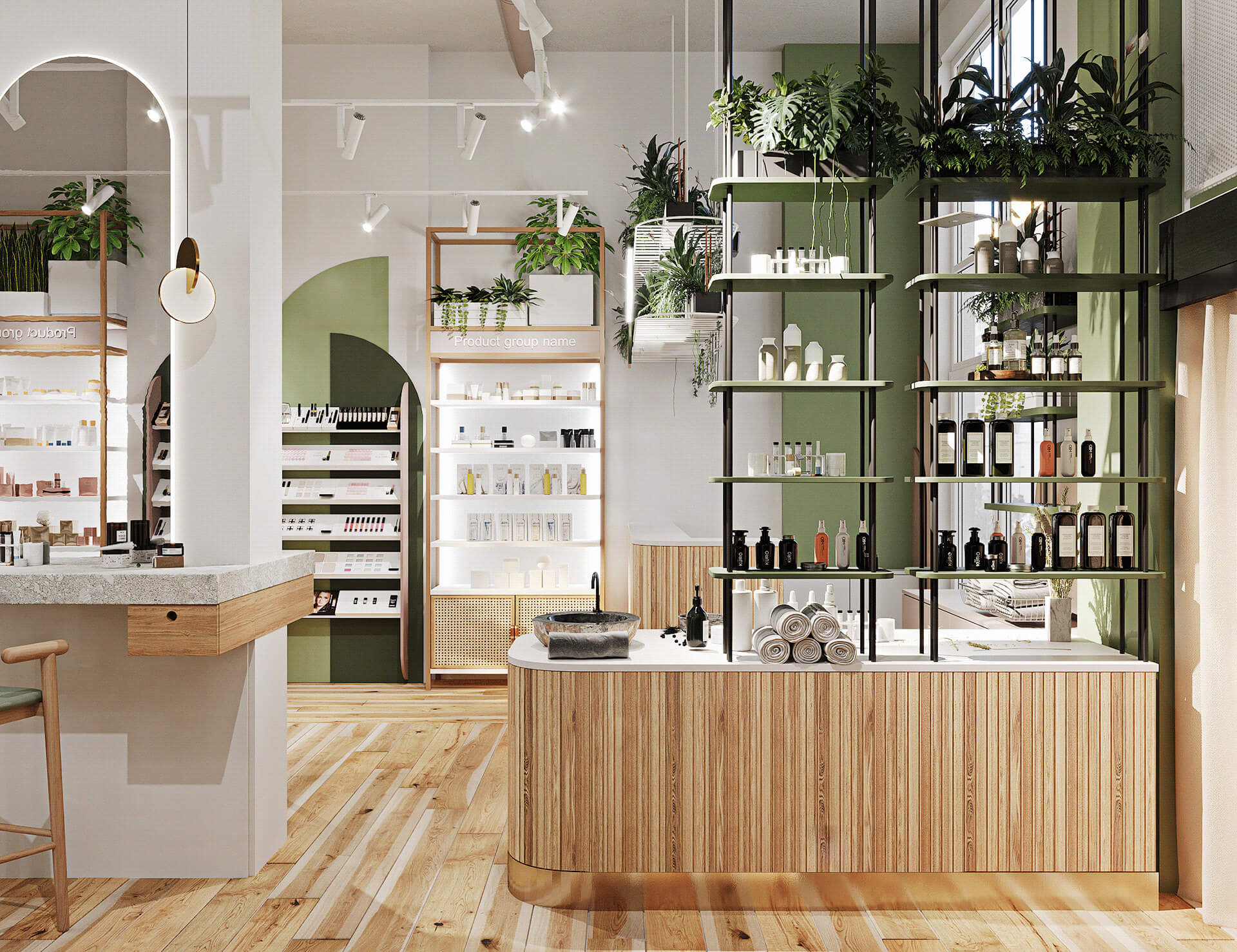 thiết kế shop mỹ phẩm trọn gói Pendecor