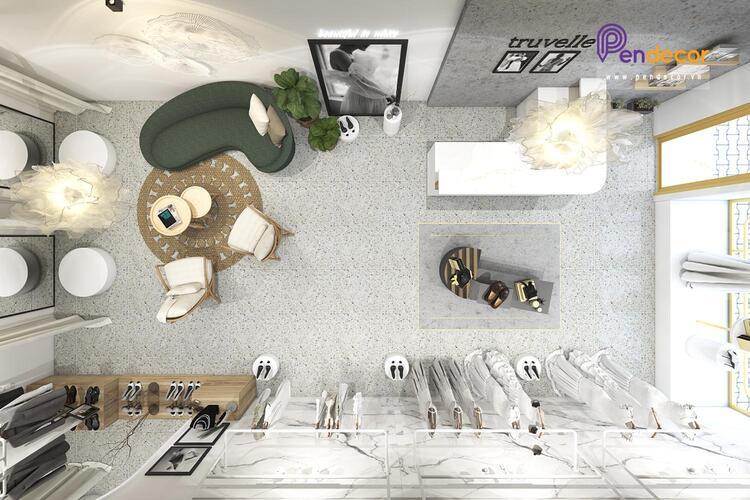 cách trang trí tiệm áo cưới đẹp Pendecor