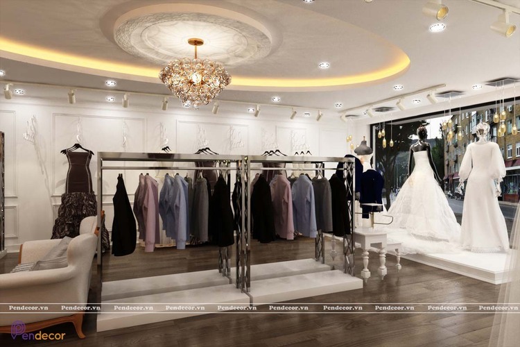 thiết kế nội thất studio áo cưới Pendecor