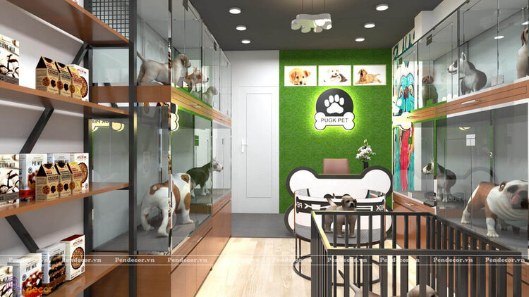 thiết kế cửa hàng bán thú cưng Pendecor
