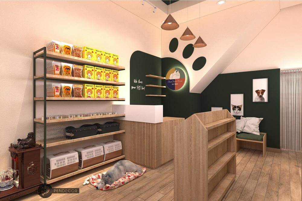 thiết kế pet shop Pendecor