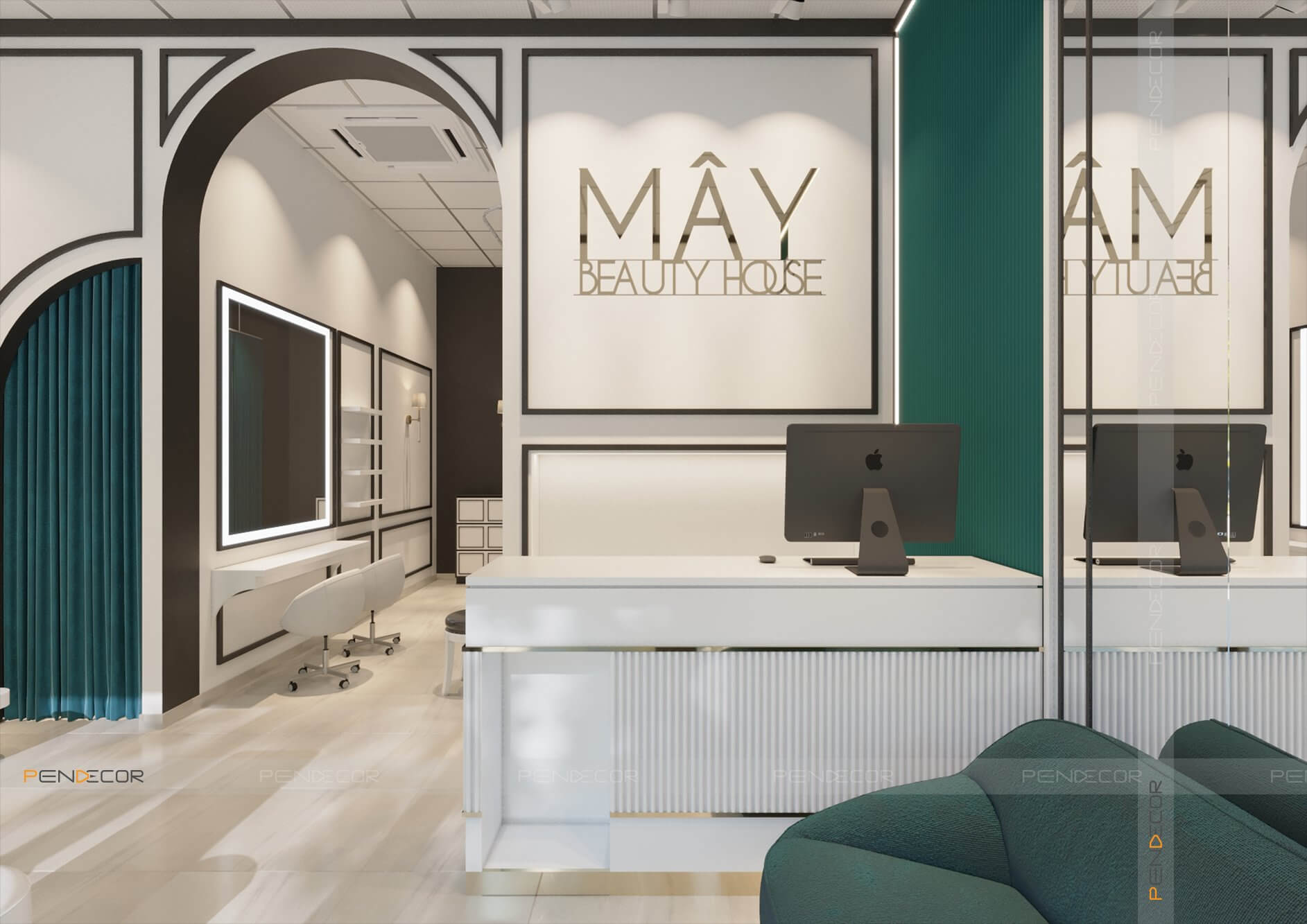 Thiết Kế Tiệm Nail Mây Beauty House
