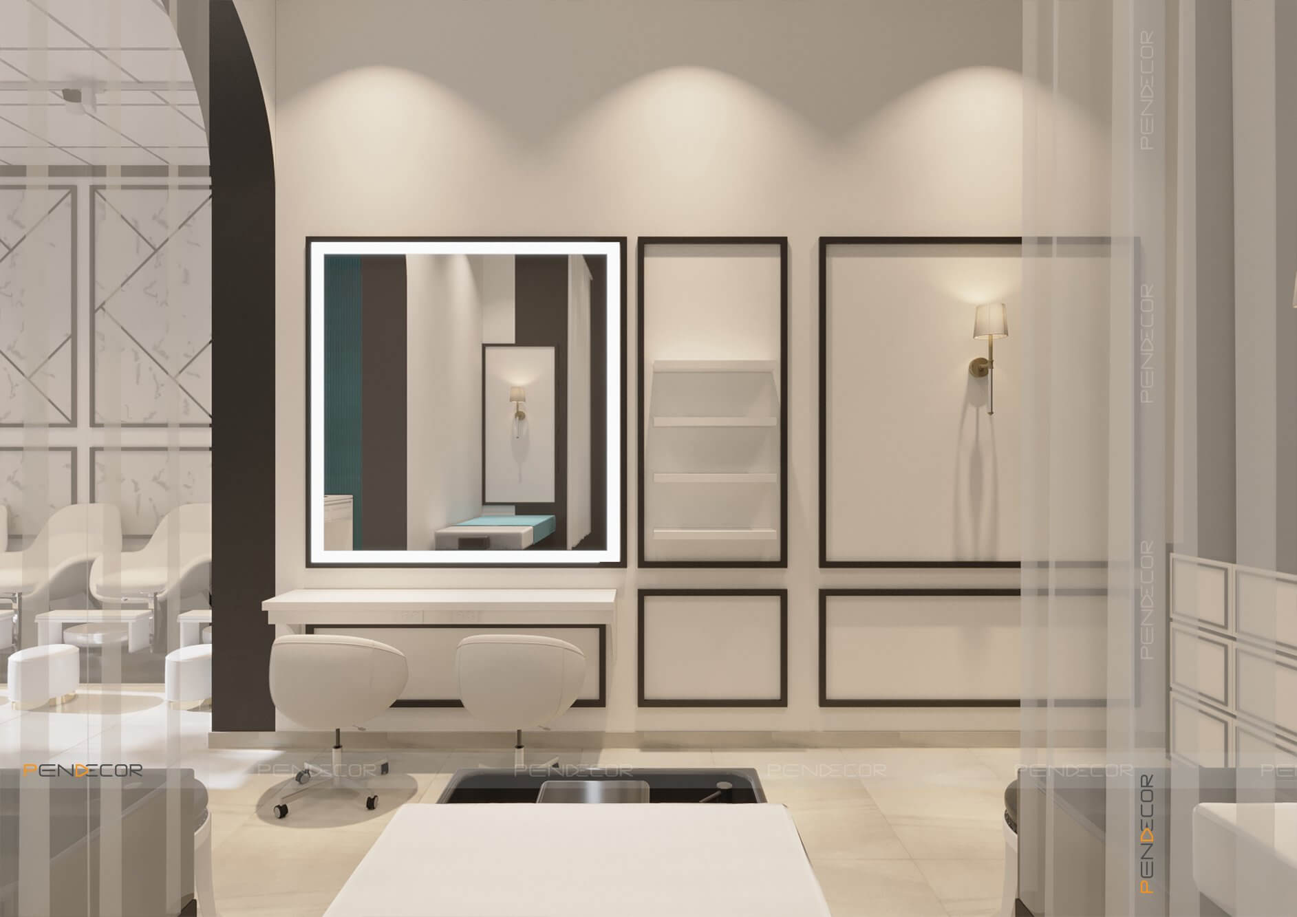 Thiết Kế Tiệm Nail Mây Beauty House