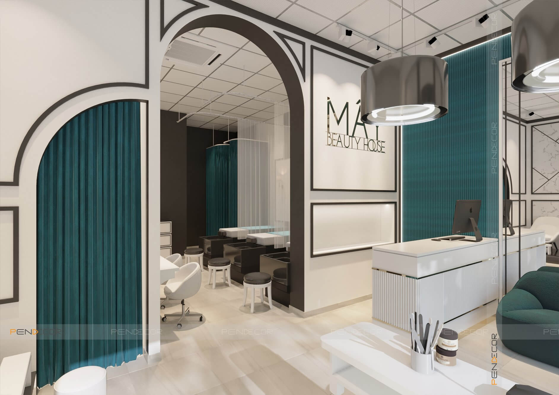 Thiết Kế Tiệm Nail Mây Beauty House
