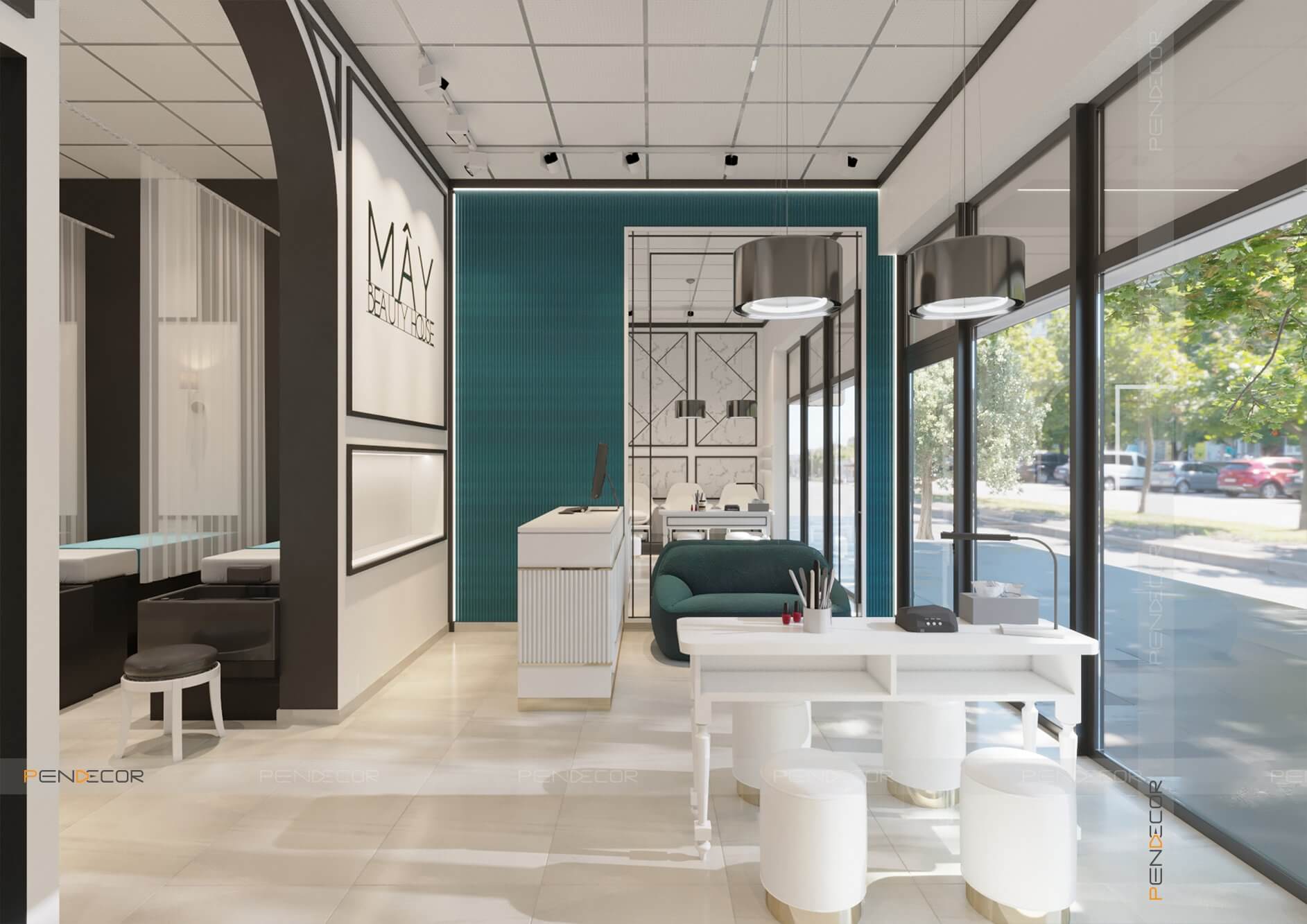 Thiết Kế Tiệm Nail Mây Beauty House