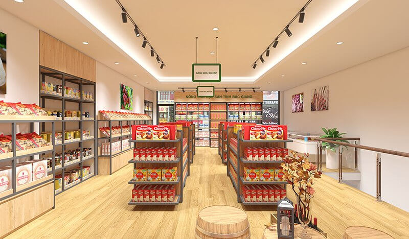 mẫu siêu thị mini Pendecor