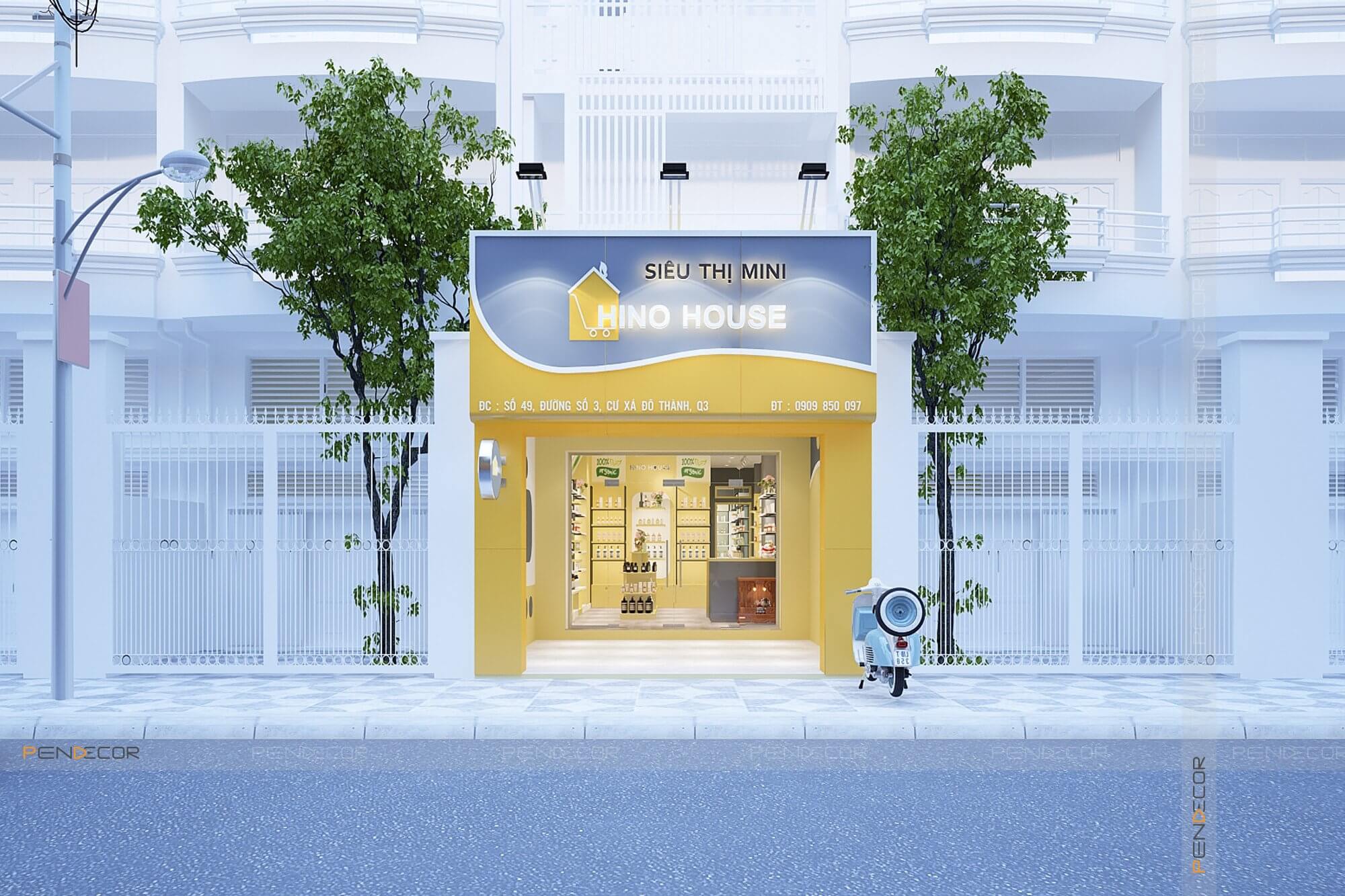 thiết kế siêu thị Pendecor