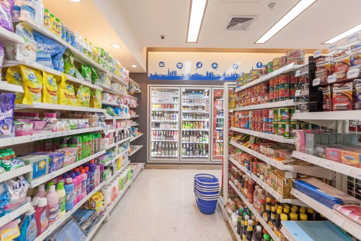 thiết kế siêu thị mini 100m2 Pendecor