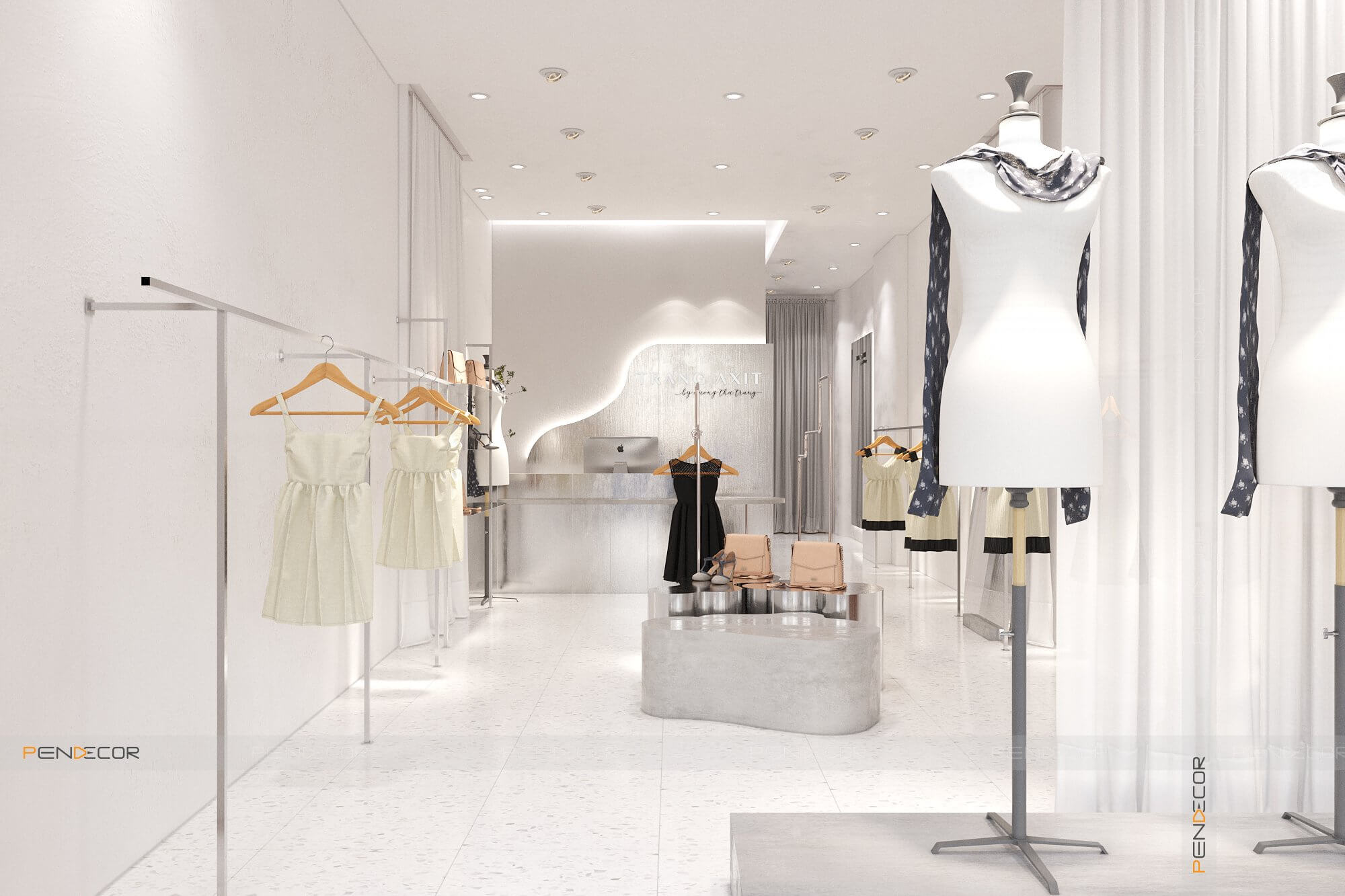 thiết kế cửa hàng quần áo Pendecor