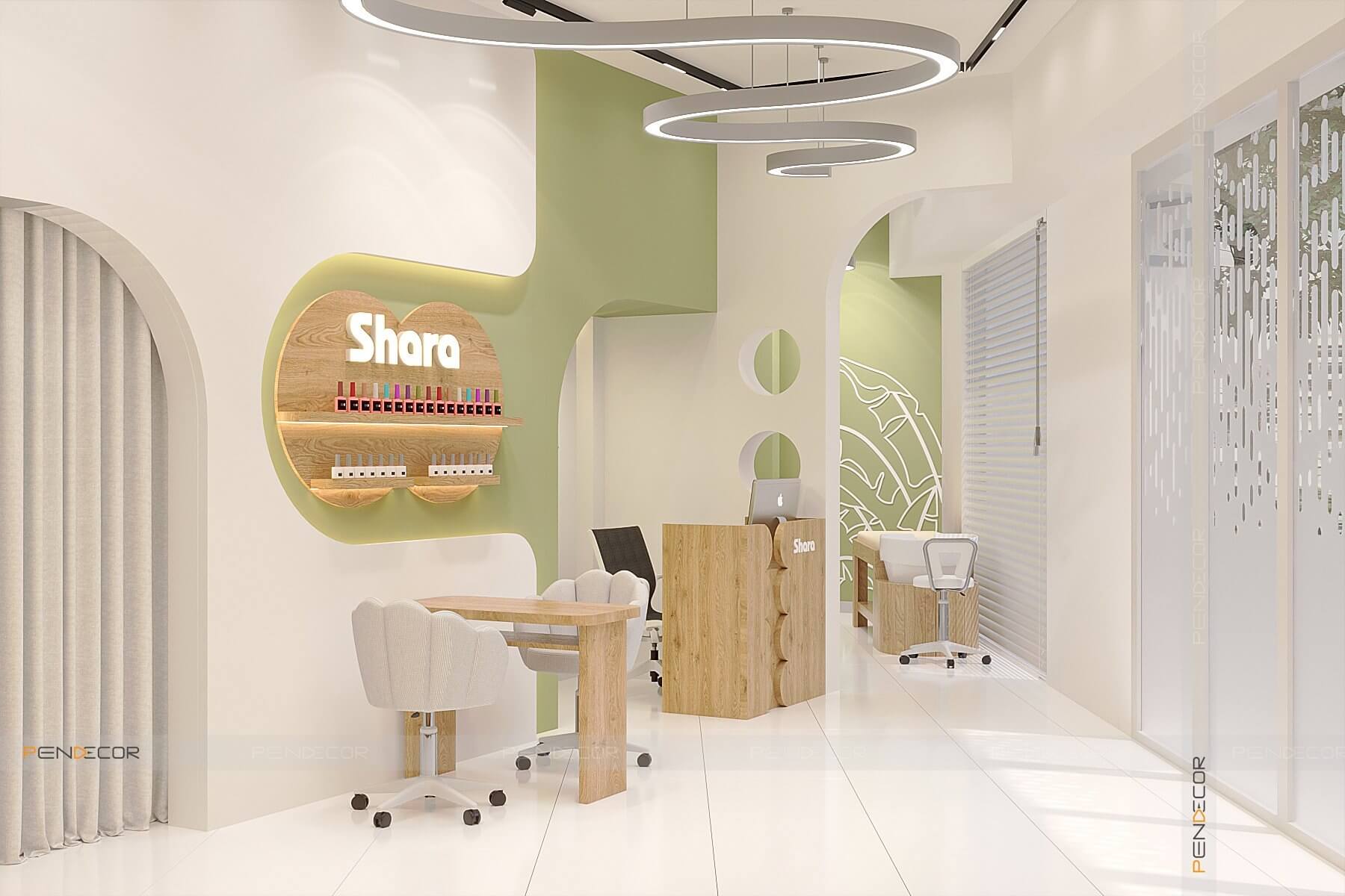 Thiết Kế Tiệm Nail Shara