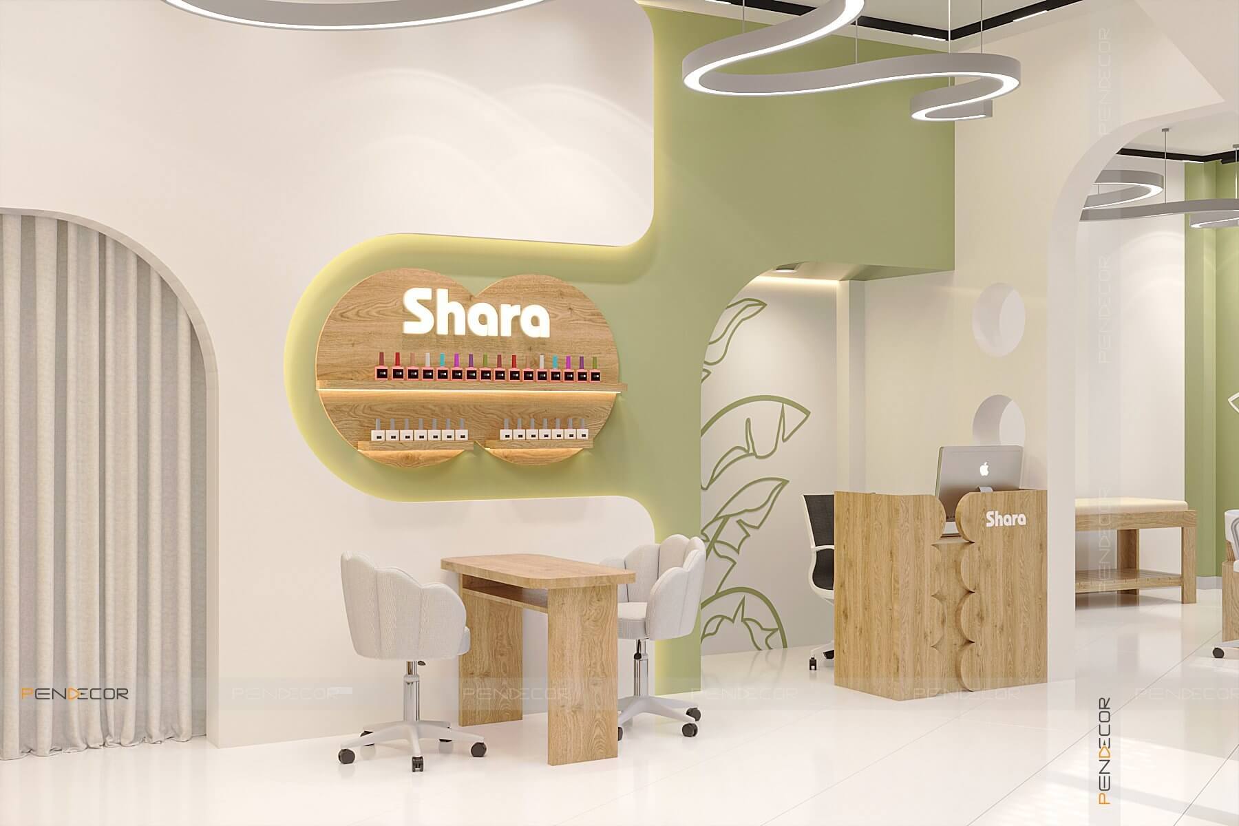 Thiết Kế Tiệm Nail Shara