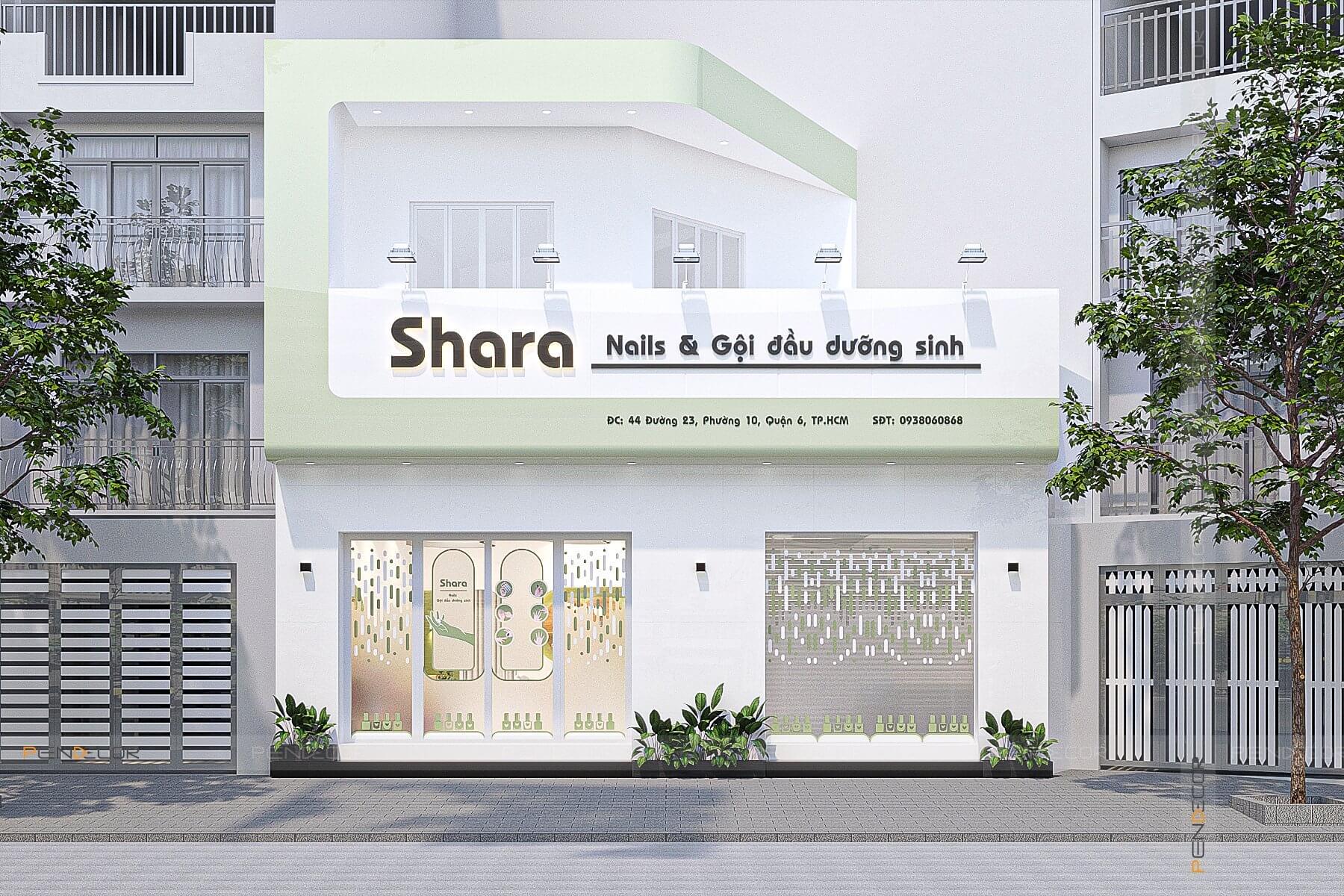 Thiết Kế Tiệm Nail Shara