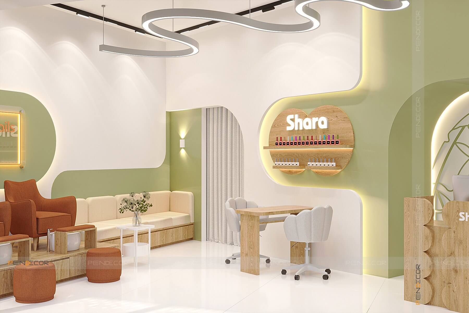 Thiết Kế Tiệm Nail Shara