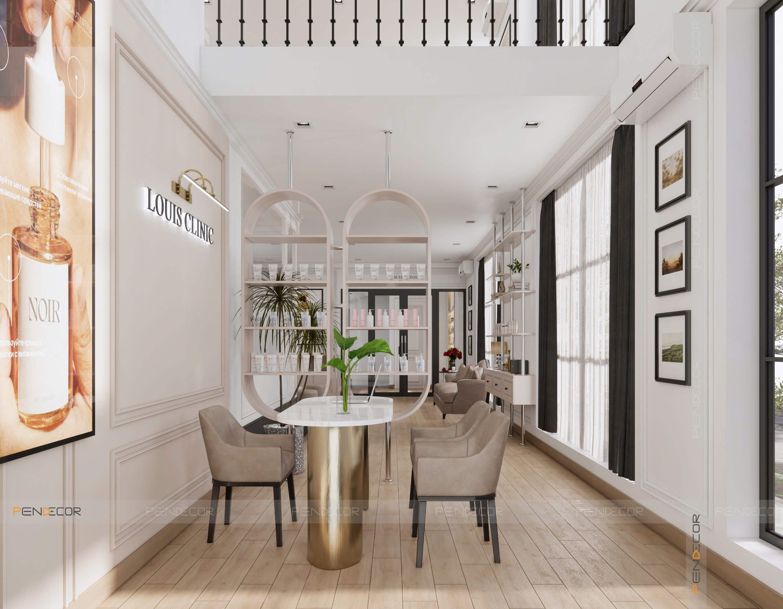 thi công nội thất shop Pendecor