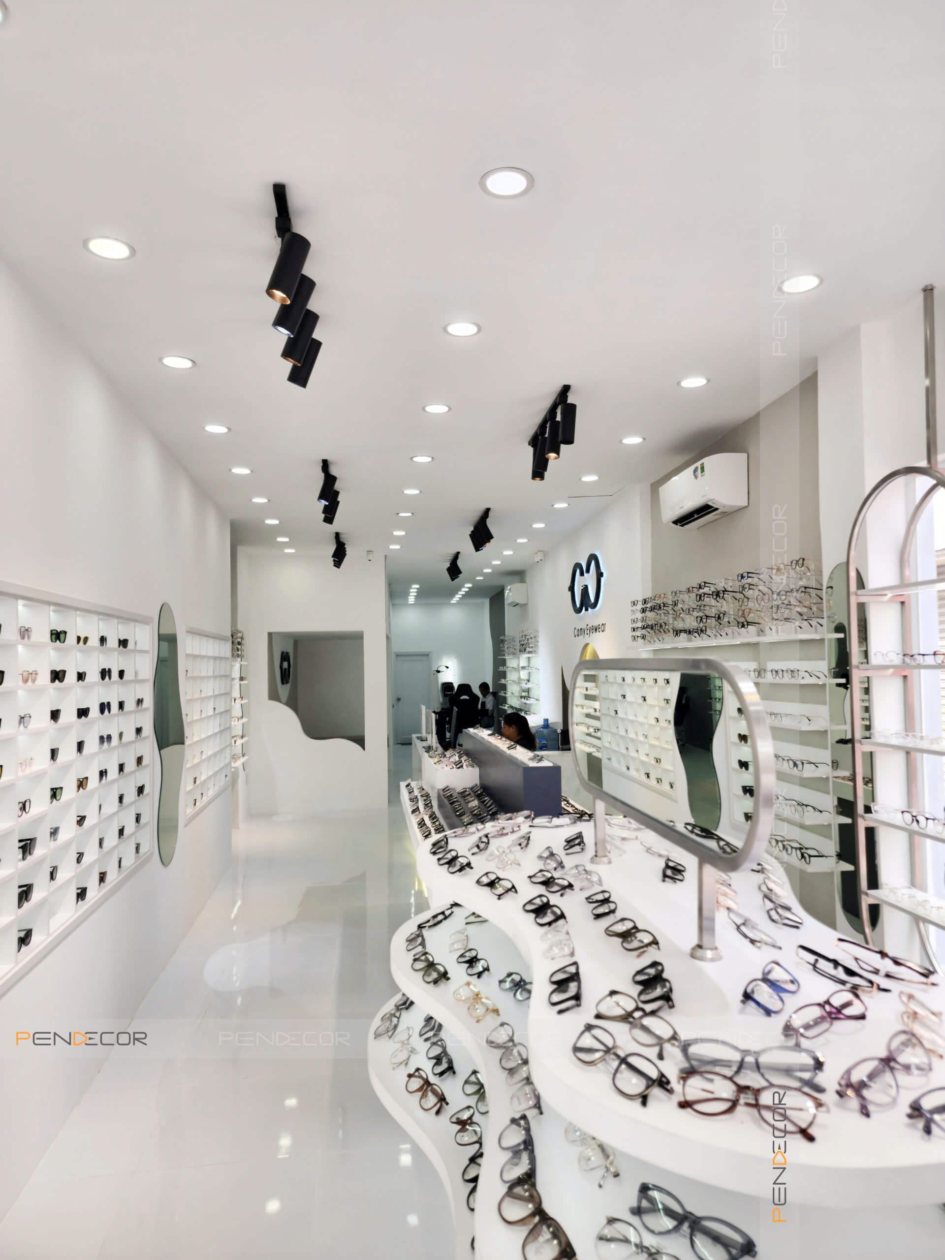 thiet ke thi cong showroom Pendecor