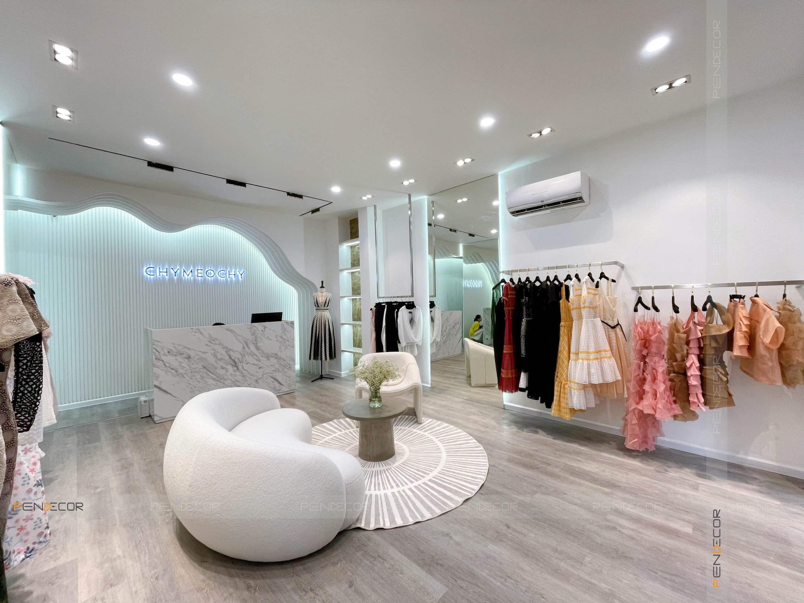 thiết kế thi công cửa hàng Pendecor