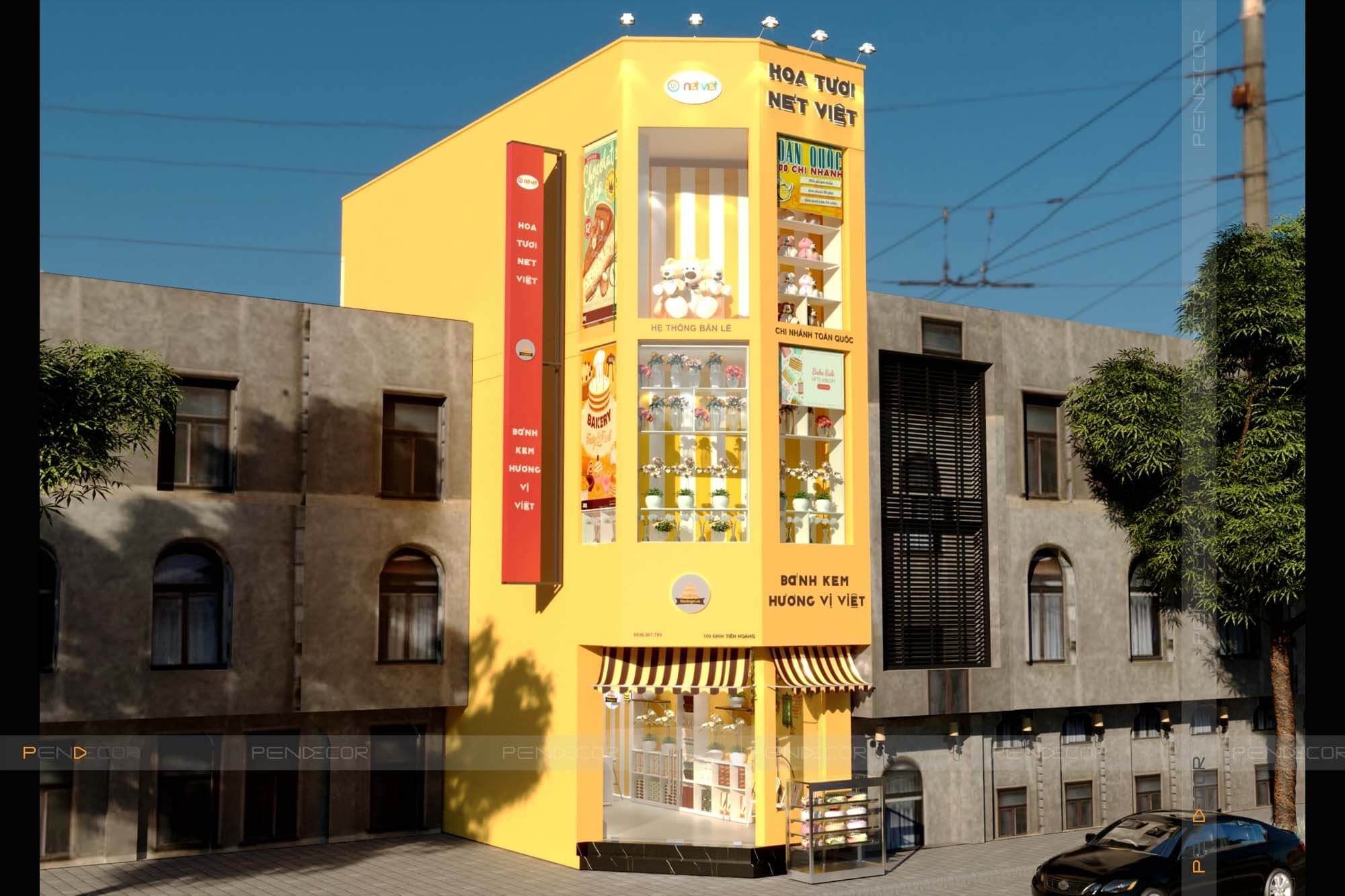 thiết kế showroom cửa hàng Pendecor