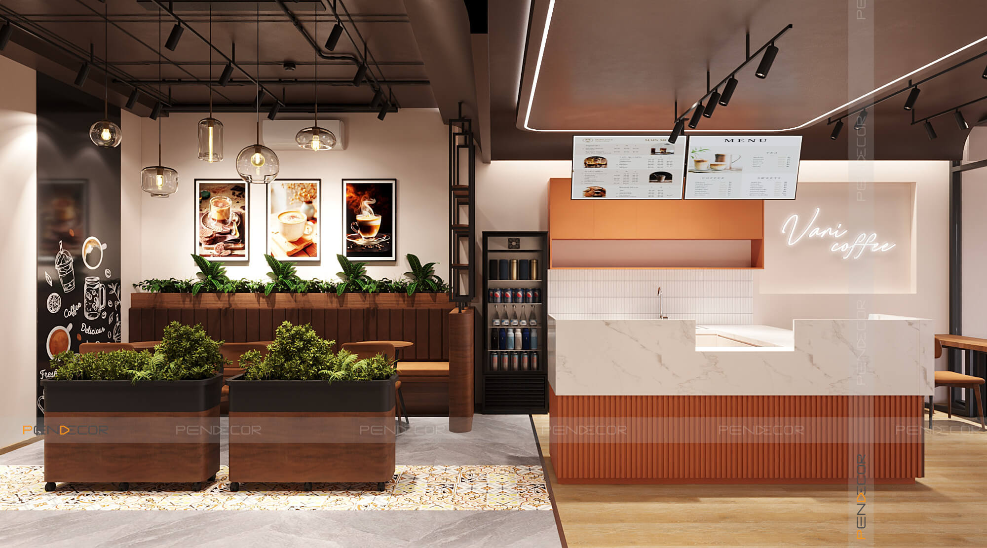 thiết kế cửa hàng fnb